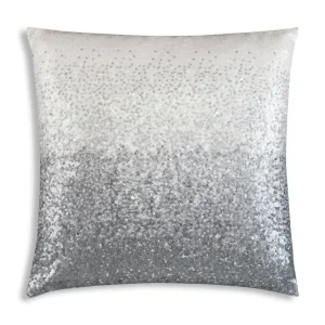 Cloud9d Ombre – Ivory And Silver Beaded Pillow – 22″ X 22″