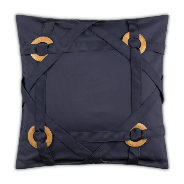 Cloud9d Outdoor Pillow W/ Wooden Rings (3 Colors) – 18″ X 18″ PILLOWS, RUGS, & THROWS