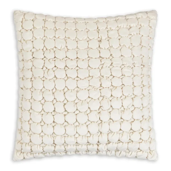 Cloud9d PILLOWS, RUGS, & THROWS Serena Beige Pillow – 20″ X 20″