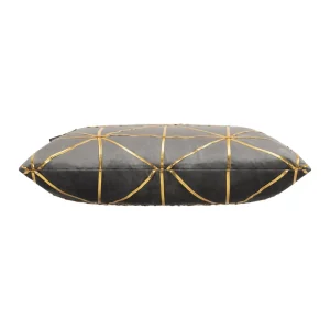 Cloud9d PILLOWS, RUGS, & THROWS Sera Charcoal Gold Pillow – 20″ X 20″