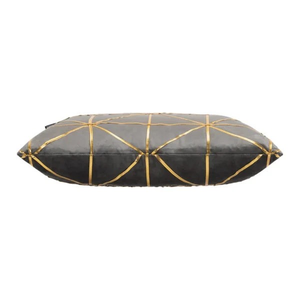 Cloud9d PILLOWS, RUGS, & THROWS Sera Charcoal Gold Pillow – 20″ X 20″