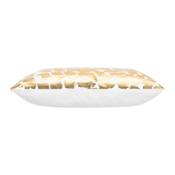 Cloud9d PILLOWS, RUGS, & THROWS Becca Ivory And Gold Pillow – 20″ X 20″