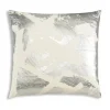 Cloud9d Zara – Ivory Velvet Pillow W/ Abstract Silver Foil – 22″ X 22″ PILLOWS, RUGS, & THROWS