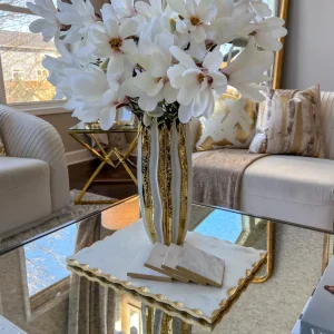Inspire Me! Home Decor 25″ Cream Pink Magnolia Stem