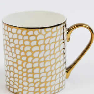 Inspire Me! Home Decor 14 Oz. Detailed Abstract Gold Pattern Print Mugs (6 Designs)