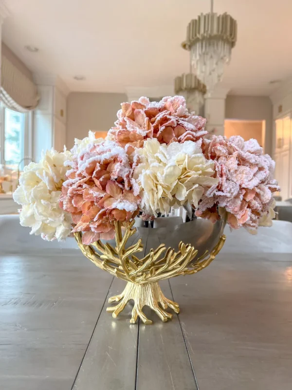 Inspire Me! Home Decor 27″ Pink Snow Sprinkle Hydrangea Stem