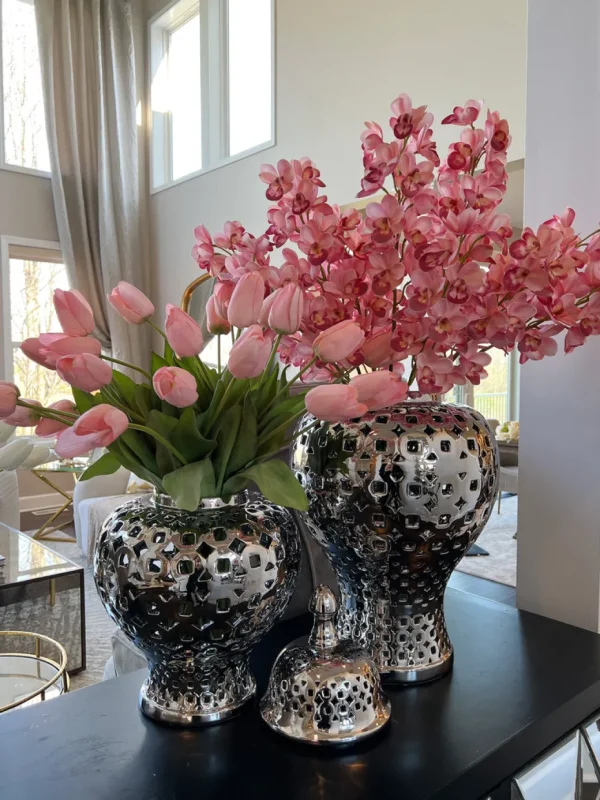 Inspire Me! Home Decor 27″ Pink Real Touch Tulip Stem