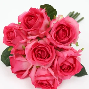 Inspire Me! Home Decor 12″ Real Touch Rose Bundle (3 Colors)