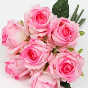 Inspire Me! Home Decor 12″ Real Touch Rose Bundle (3 Colors)