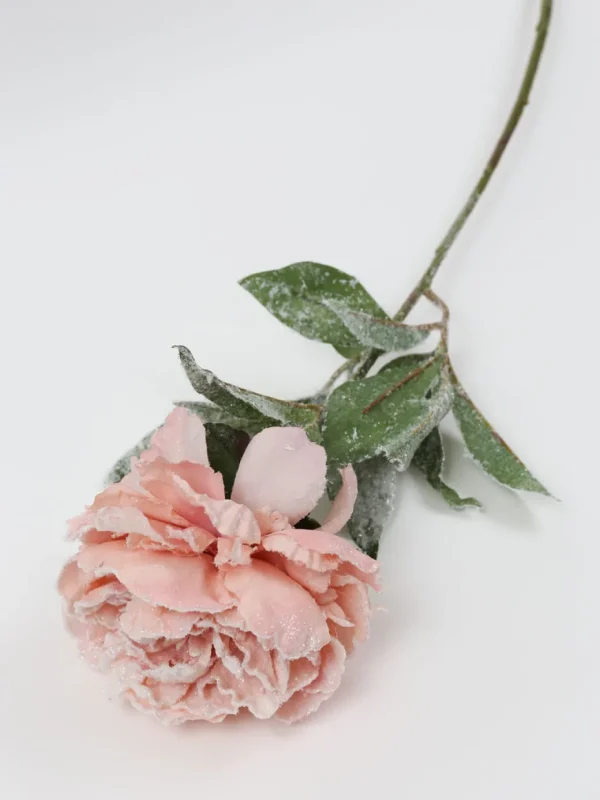 Inspire Me! Home Decor 28″ Snow Sprinkled Peony Stem Pink
