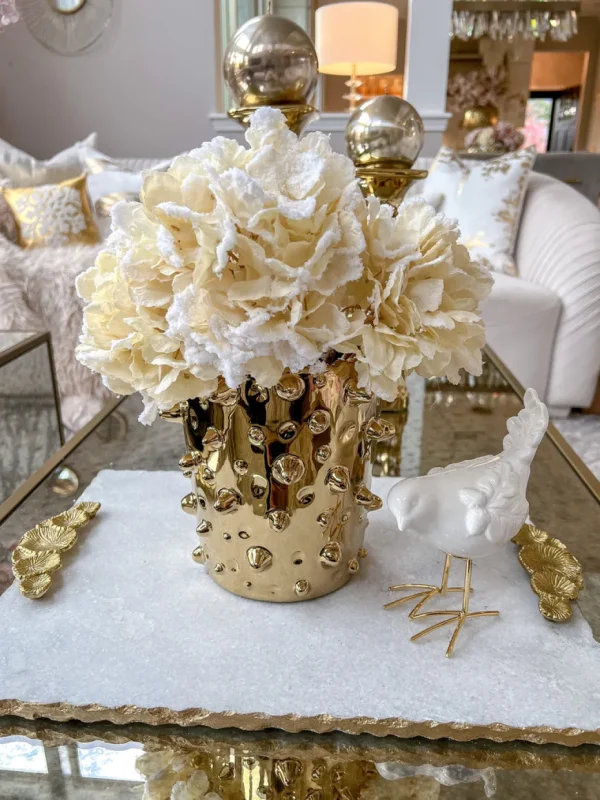 Inspire Me! Home Decor 27″ White Snow Sprinkle Hydrangea Stem