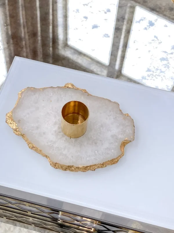 Inspire Me! Home Decor Agate Candle Holder