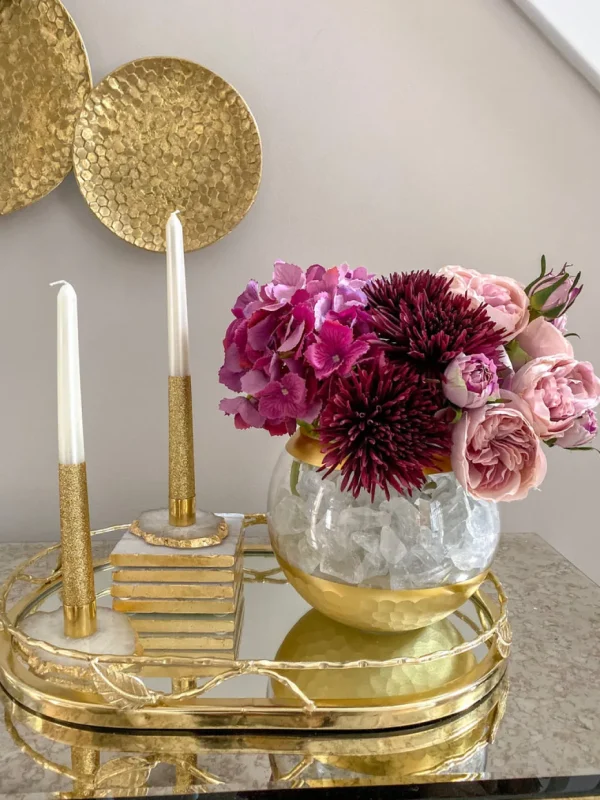 Inspire Me! Home Decor Agate Candle Holder