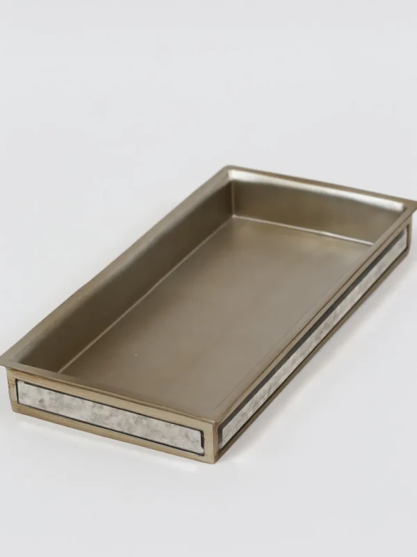 Inspire Me! Home Decor Antique Mirror Patterned Bath Collection (7 Items) Silver