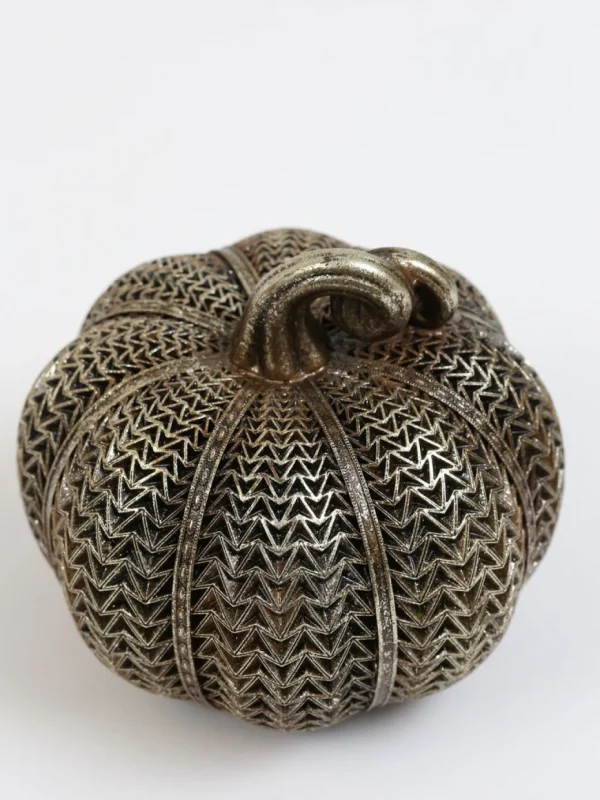 Inspire Me! Home Decor Antique Gold Resin Pumpkin (3 Styles)