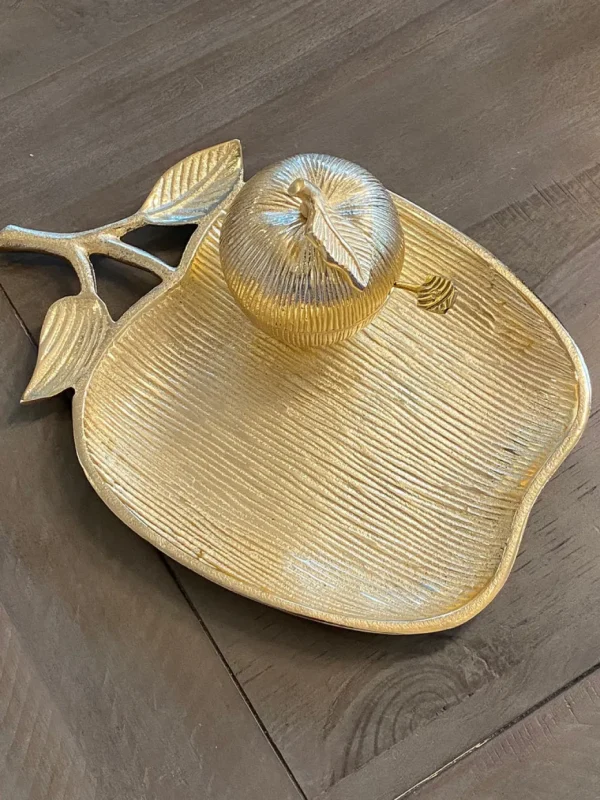 Inspire Me! Home Decor Apple Dish W/ Honey Jar