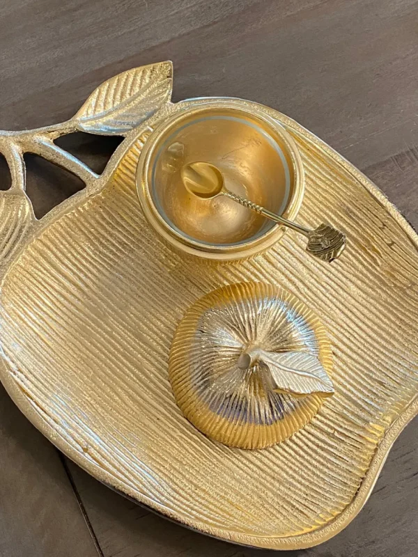 Inspire Me! Home Decor Apple Dish W/ Honey Jar