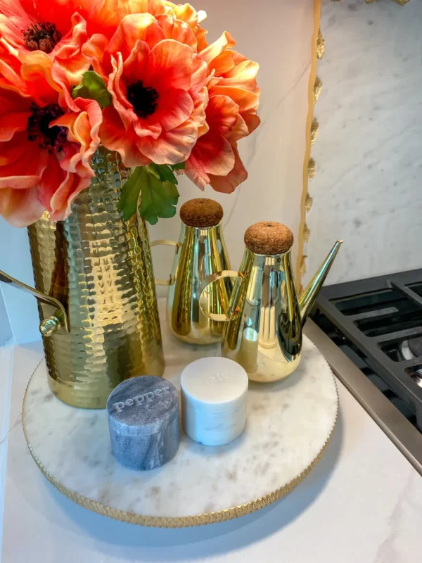 Inspire Me! Home Decor Black And White Marble Salt And Pepper Containers