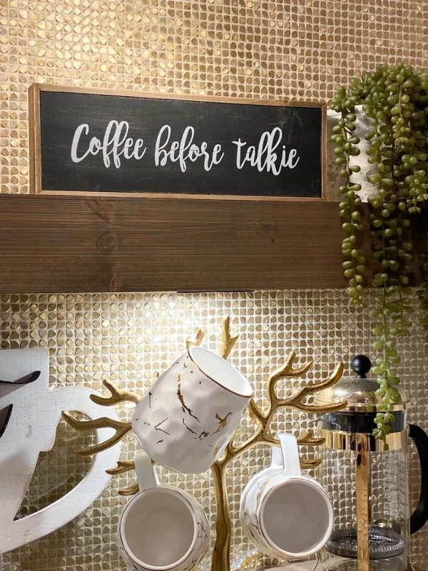 Inspire Me! Home Decor Black And White Wooden Coffee Signs WALL ART & MIRRORS