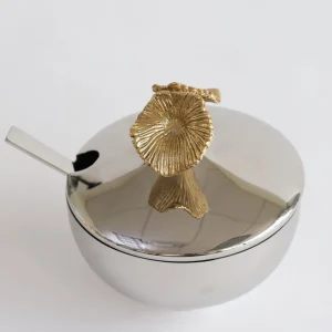 Inspire Me! Home Decor Bowl With Gold Floral Handle