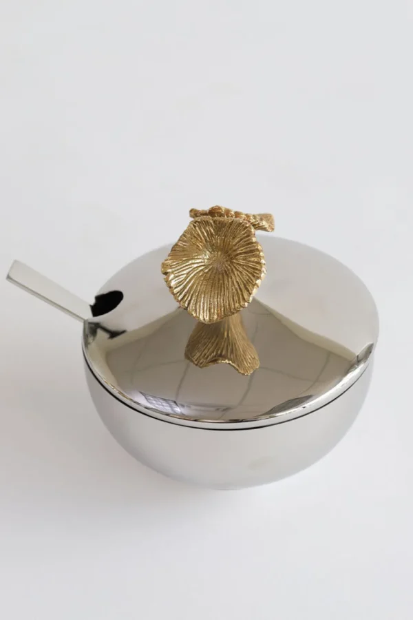 Inspire Me! Home Decor Bowl With Gold Floral Handle
