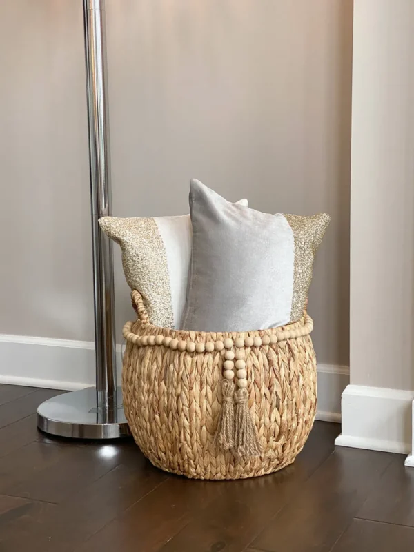 Inspire Me! Home Decor Braided Baskets With Beaded Tassel (Set Of 2)
