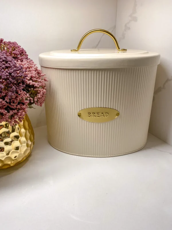 Inspire Me! Home Decor Breadbox With Gold Handle
