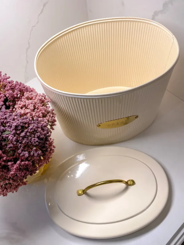 Inspire Me! Home Decor Breadbox With Gold Handle