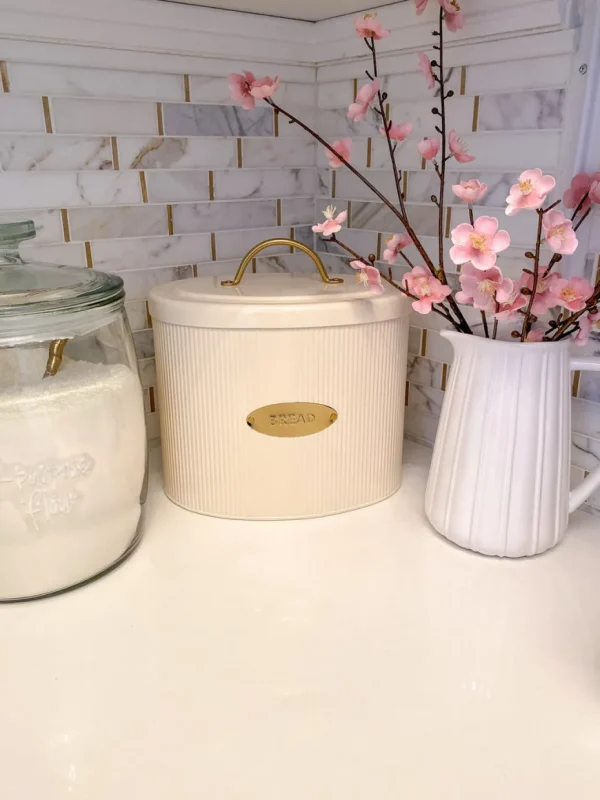 Inspire Me! Home Decor Breadbox With Gold Handle