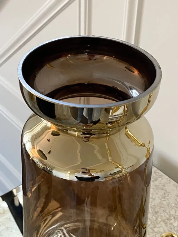 Inspire Me! Home Decor Brown And Gold Vase