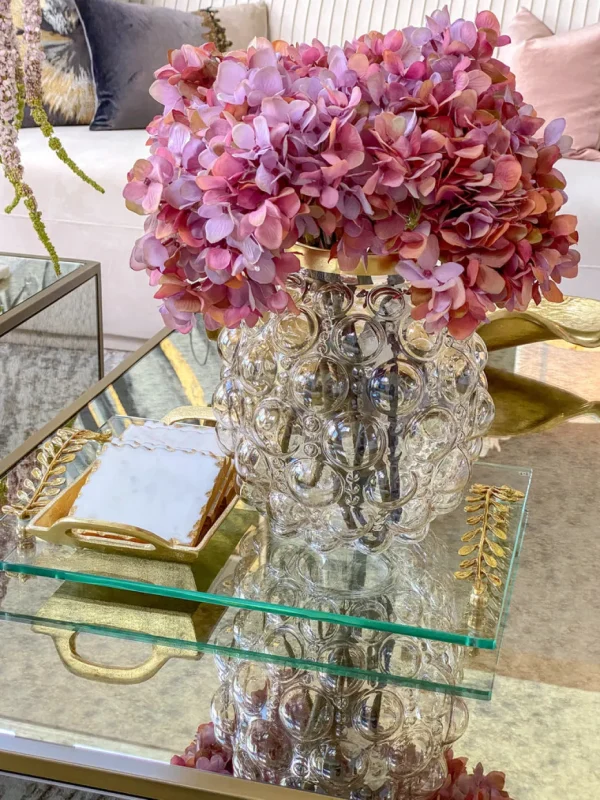 Inspire Me! Home Decor Bubble Vase With Gold Rim (2 Sizes)