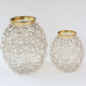 Inspire Me! Home Decor Bubble Vase With Gold Rim (2 Sizes)