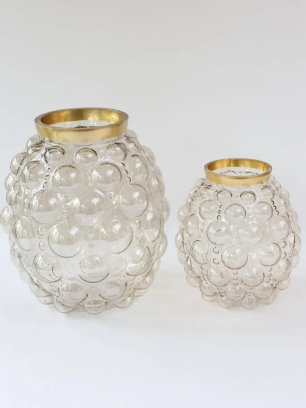 Inspire Me! Home Decor Bubble Vase With Gold Rim (2 Sizes)