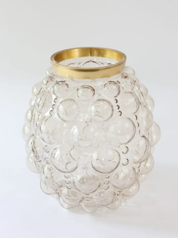 Inspire Me! Home Decor Bubble Vase With Gold Rim (2 Sizes)