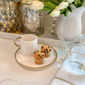 Inspire Me! Home Decor Cappuccino Cup With Round Tray (2 Colors)