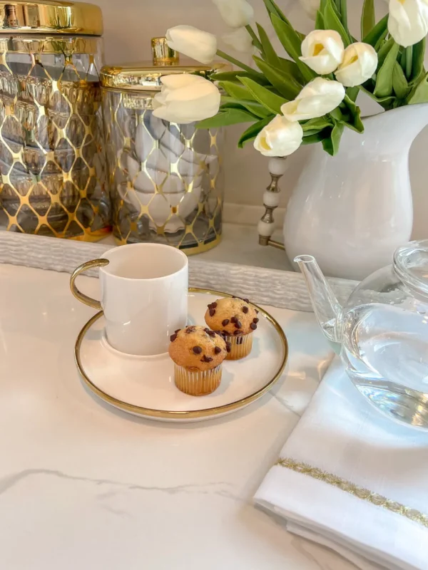 Inspire Me! Home Decor Cappuccino Cup With Round Tray (2 Colors)