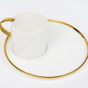 Inspire Me! Home Decor Cappuccino Cup With Round Tray (2 Colors)