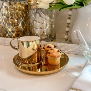 Inspire Me! Home Decor Cappuccino Cup With Round Tray (2 Colors)