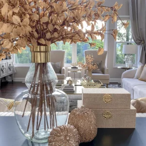 Inspire Me! Home Decor Champagne Glitter Pumpkins (2 Sizes)