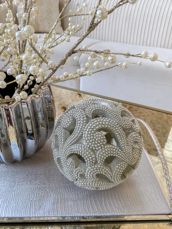 Inspire Me! Home Decor Champagne Detailed Orb