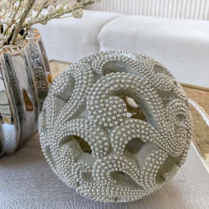 Inspire Me! Home Decor Champagne Detailed Orb