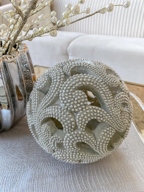 Inspire Me! Home Decor Champagne Detailed Orb