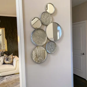 Inspire Me! Home Decor Circle Mirrored Wall Decor (Silver)