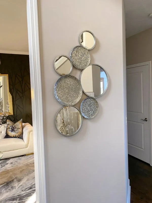 Inspire Me! Home Decor Circle Mirrored Wall Decor (Silver)