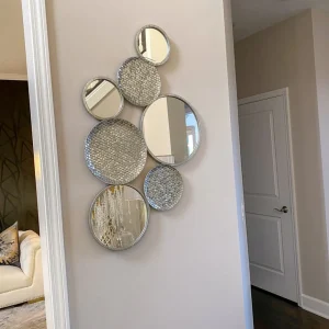 Inspire Me! Home Decor Circle Mirrored Wall Decor (Silver)