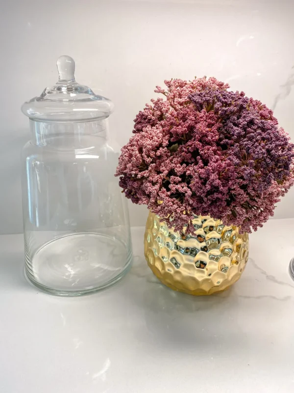 Inspire Me! Home Decor Clear Glass Apothecary Jar With Lid