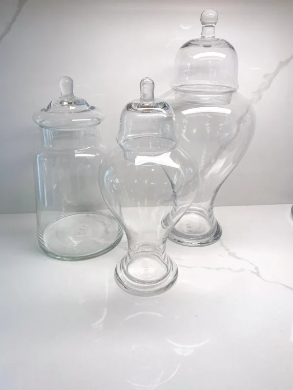 Inspire Me! Home Decor Clear Glass Apothecary Jar With Lid