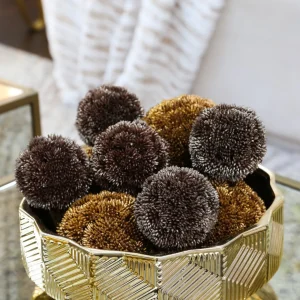 Inspire Me! Home Decor Copper Metallic Floral Orb (2 Sizes)