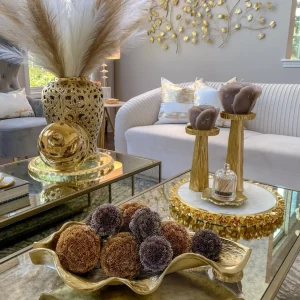 Inspire Me! Home Decor Copper Metallic Floral Orb (2 Sizes)