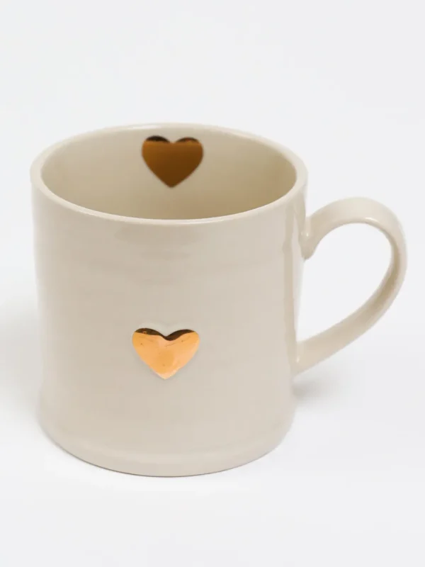 Inspire Me! Home Decor Cream & Gold Sweetheart Mug